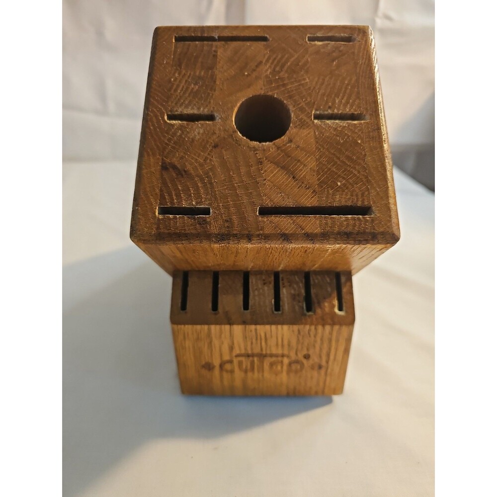 Cutco 13 Slot Wood Knife Block Wooden Slot. Made In USA